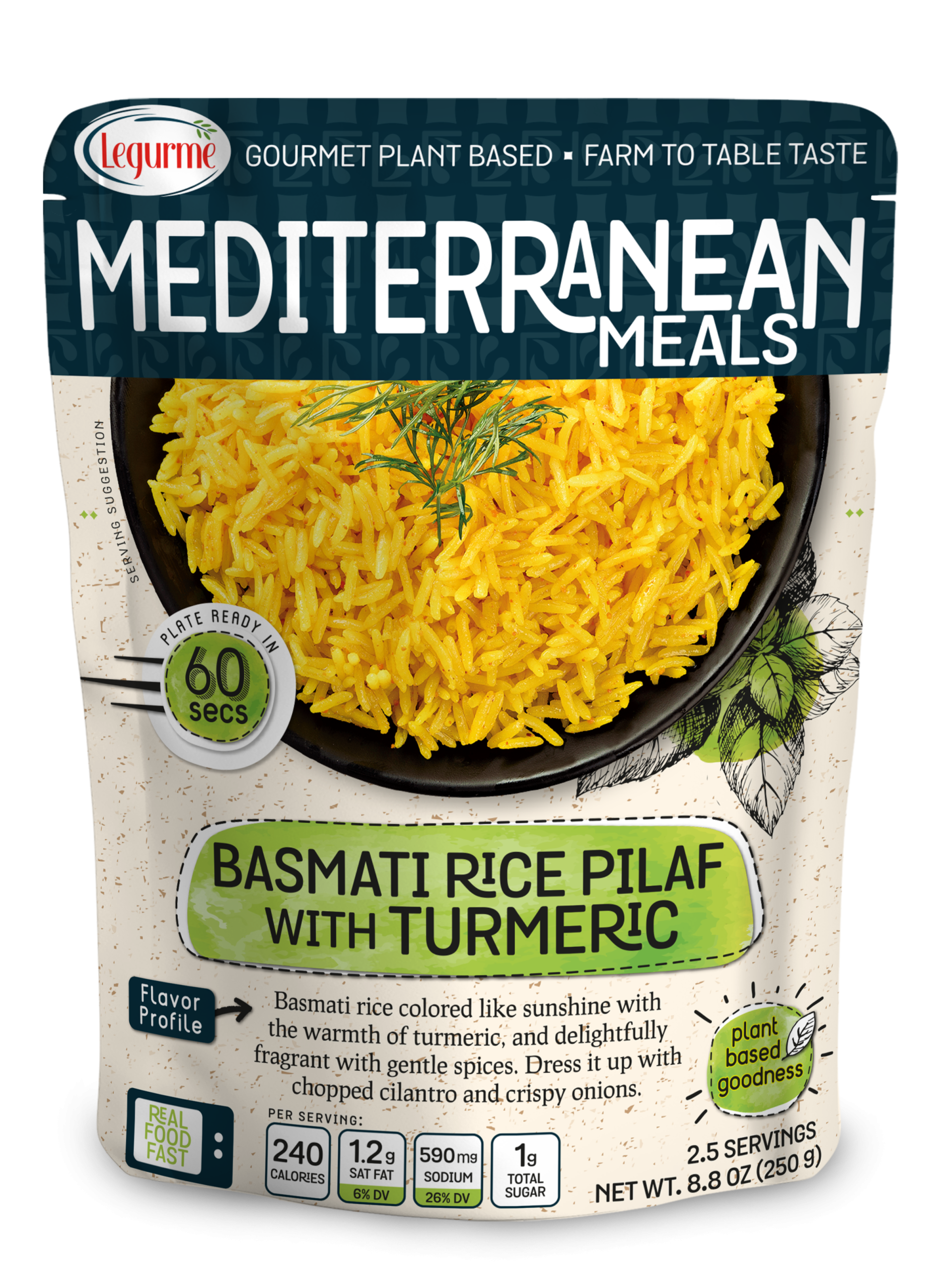 Mediterranean Meals Basmati Rice Pilaf With Turmeric 250 g