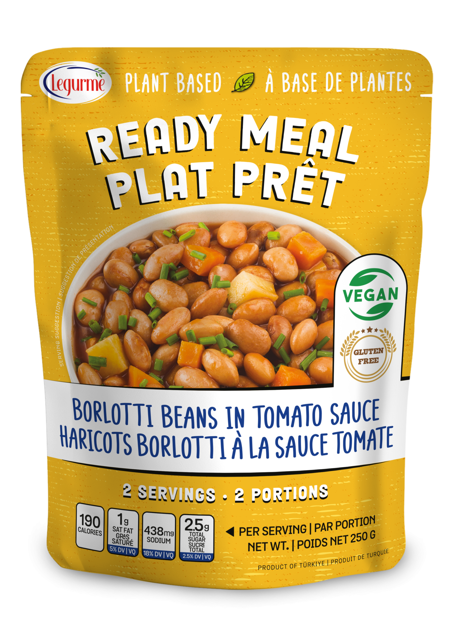 Ready Meal Borlotti Beans In Tomato Sauce 250 g