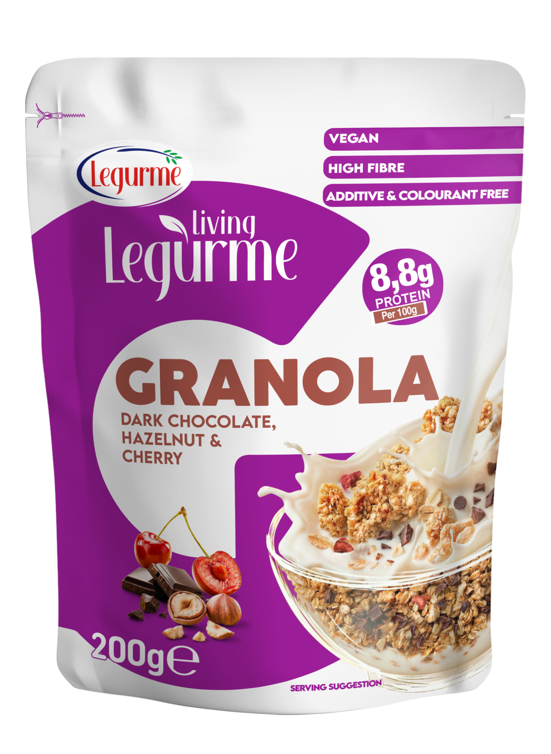 Granola Dark Chocolate, Hazelnut & Cherry 200 g