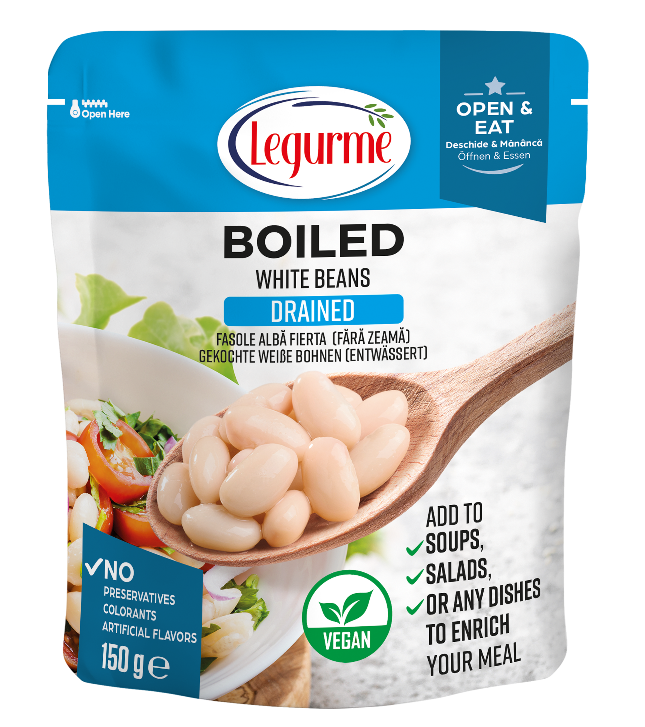 Boiled White Beans (Drained) 150 g