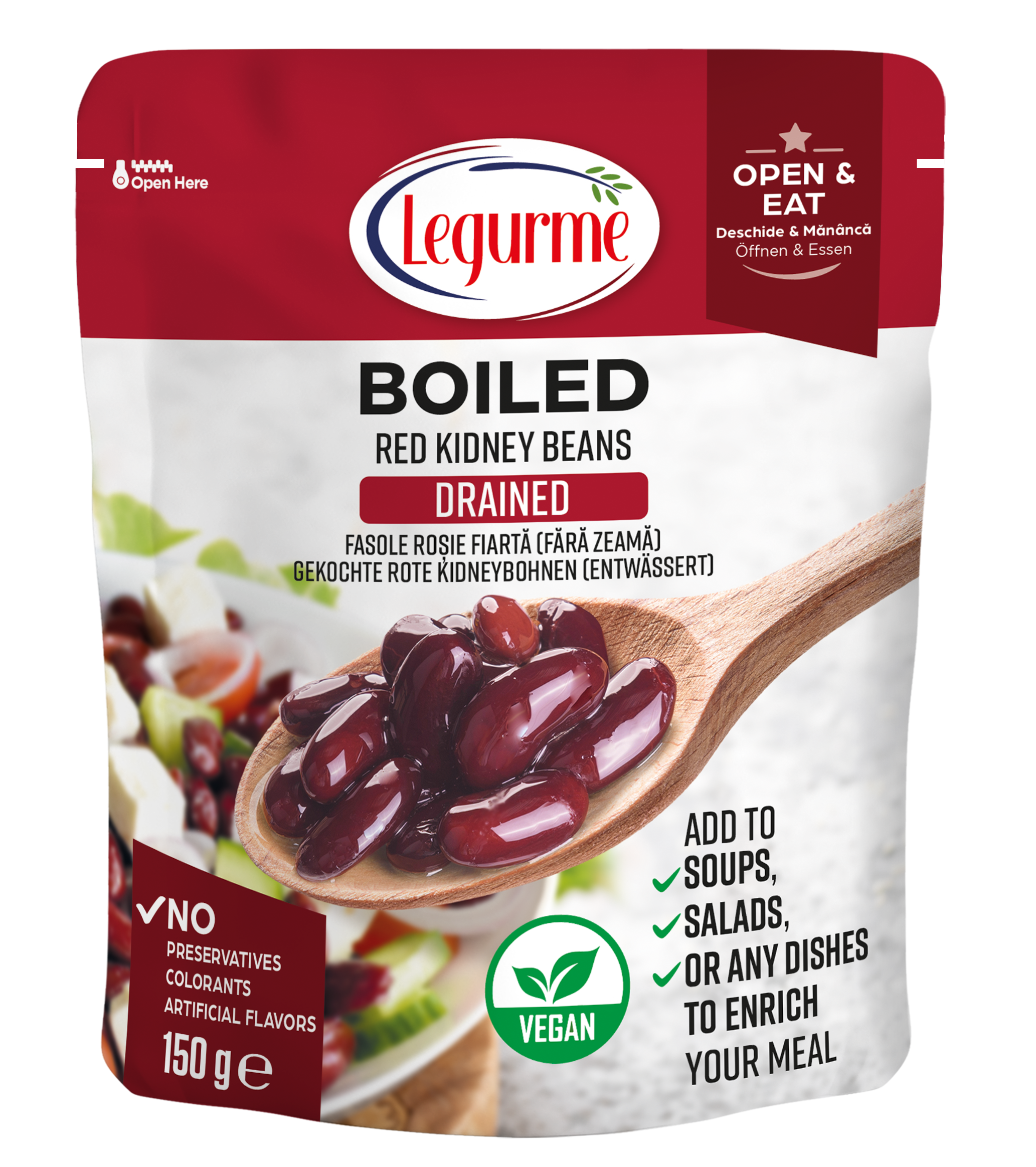 Boiled Red Kidney Beans (Drained) 150 g