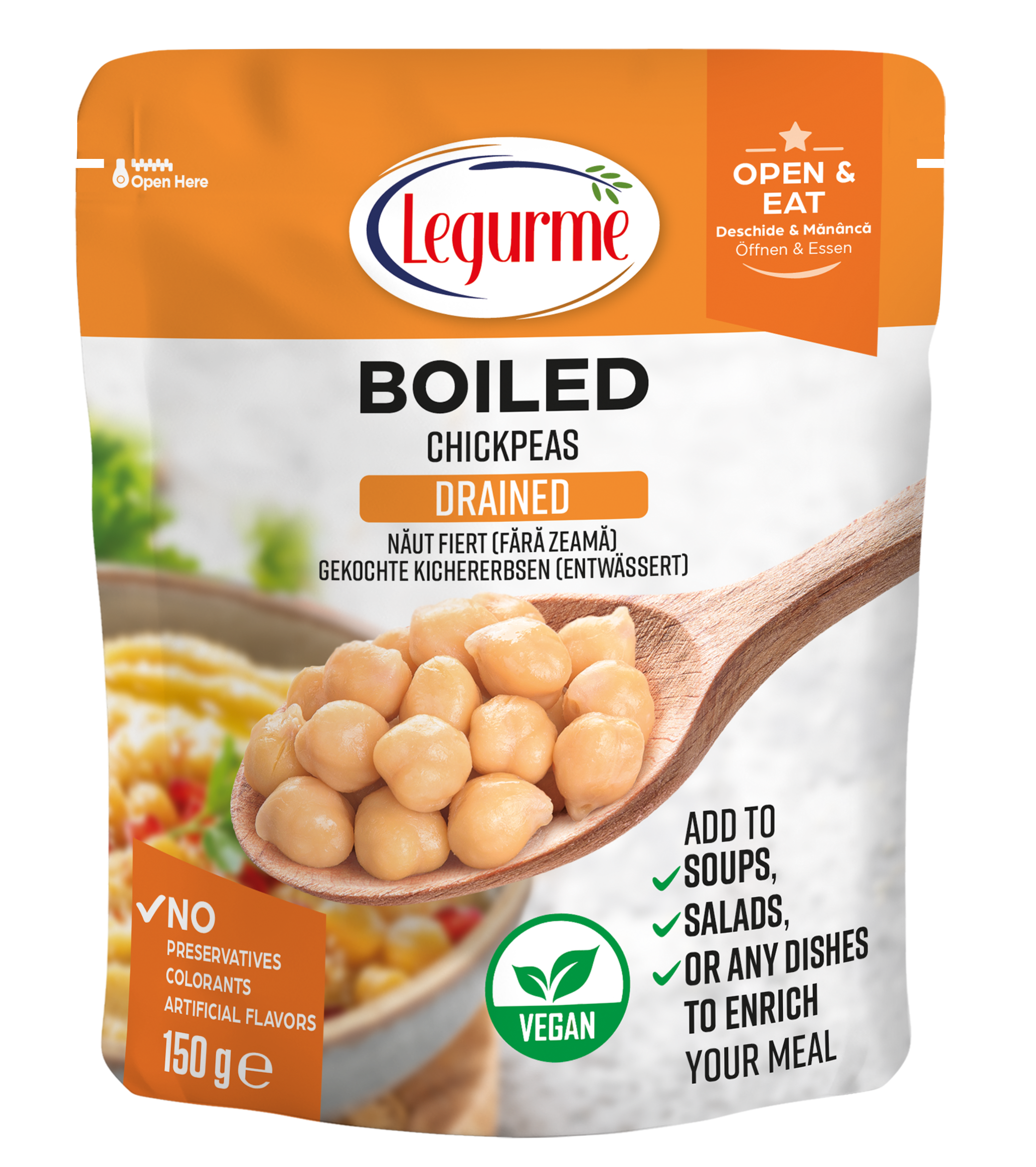 Boiled Chickpeas (Drained) 150 g