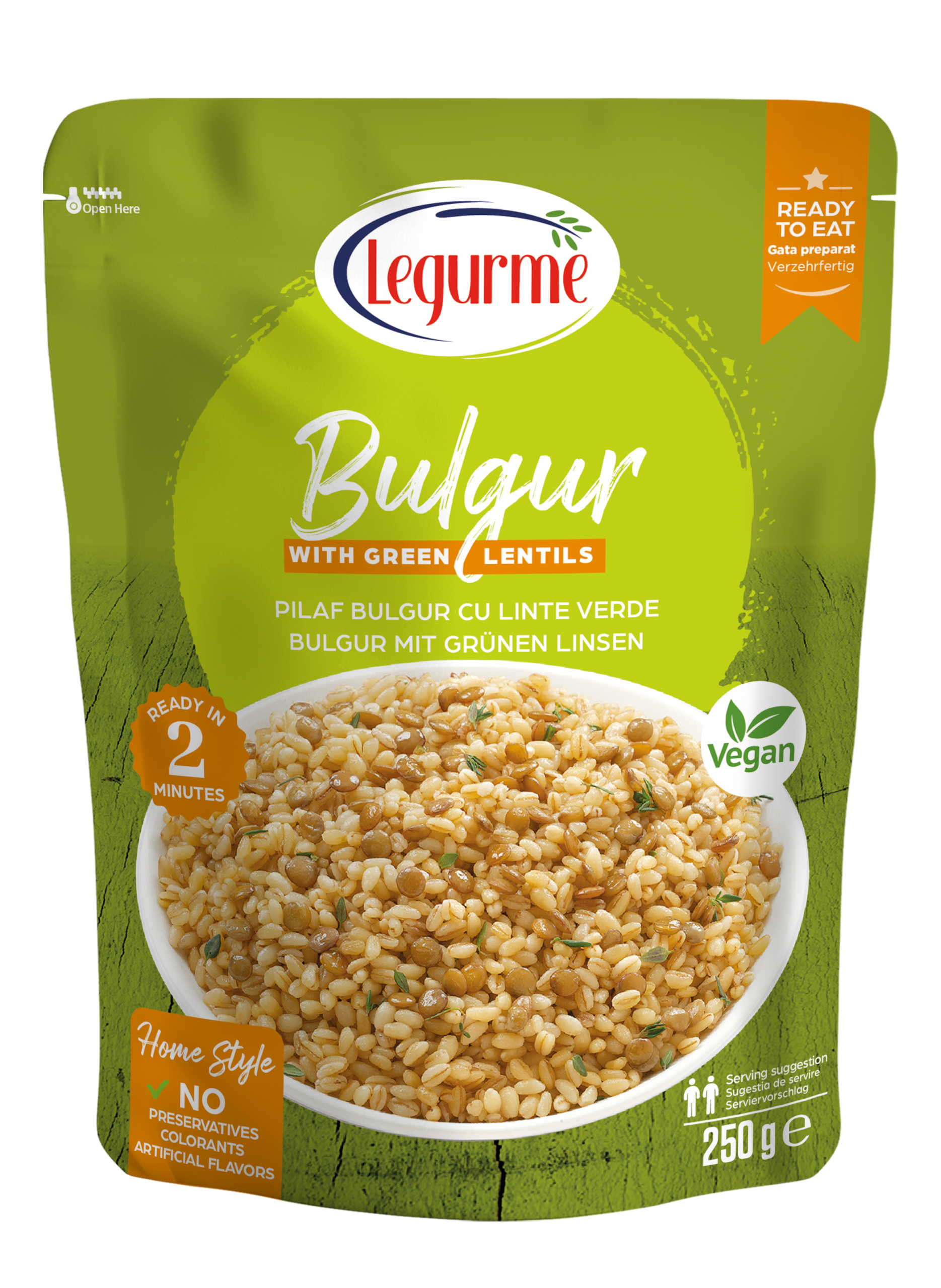 Bulgur With Green Lentils