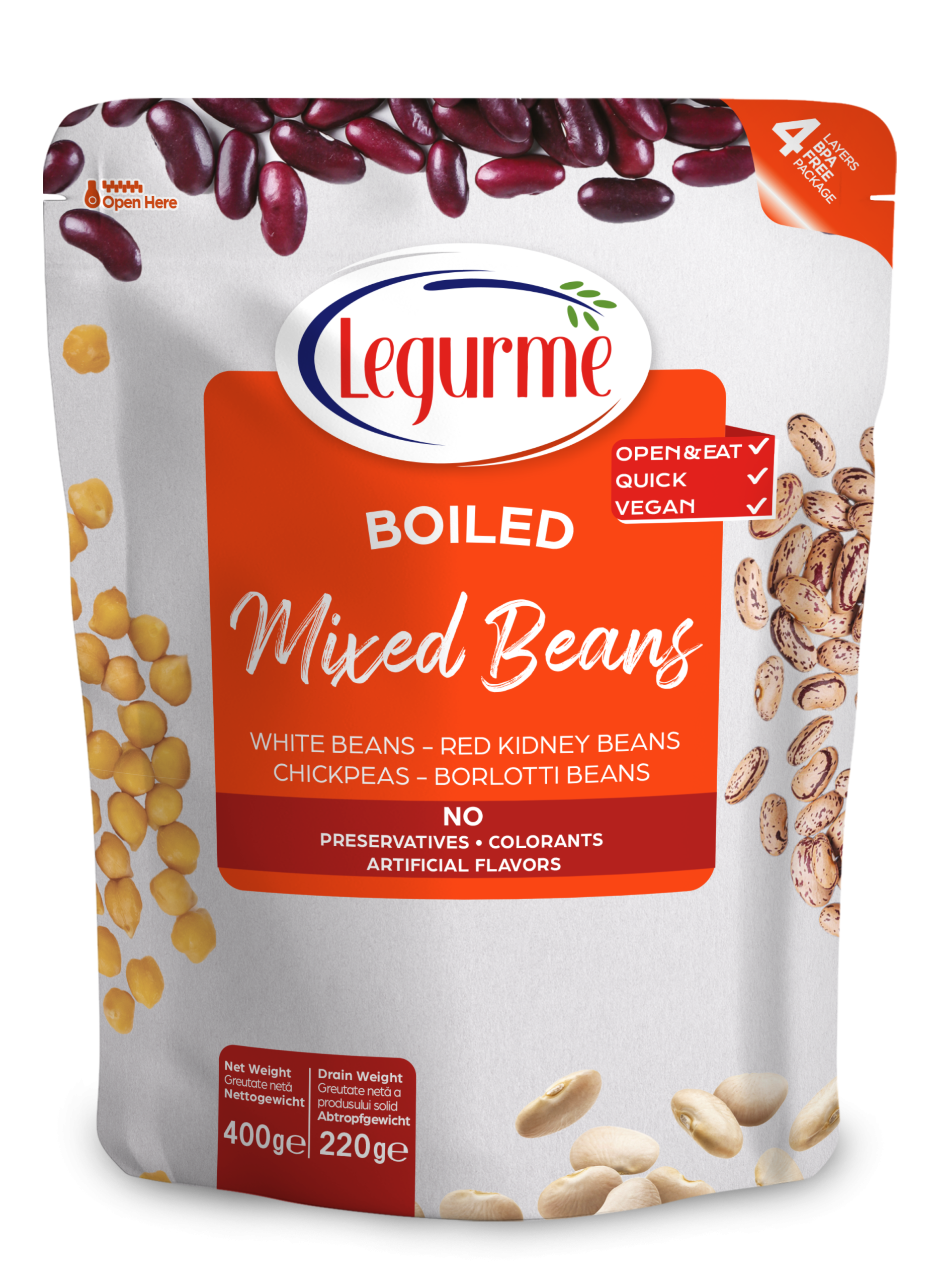 Boiled Mixed Beans 400 g