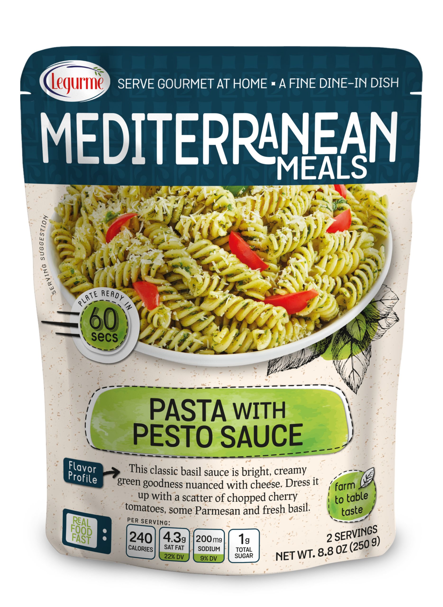 Mediterranean Meals Pasta With Pesto Sauce 250 g