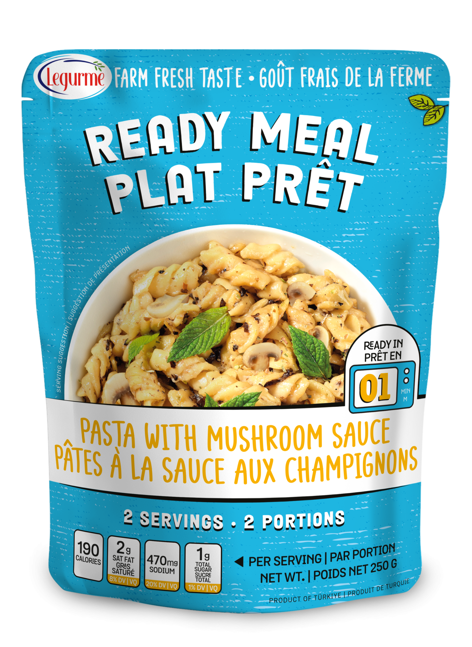 Ready Meal Pasta With Mushroom Sauce 250 g