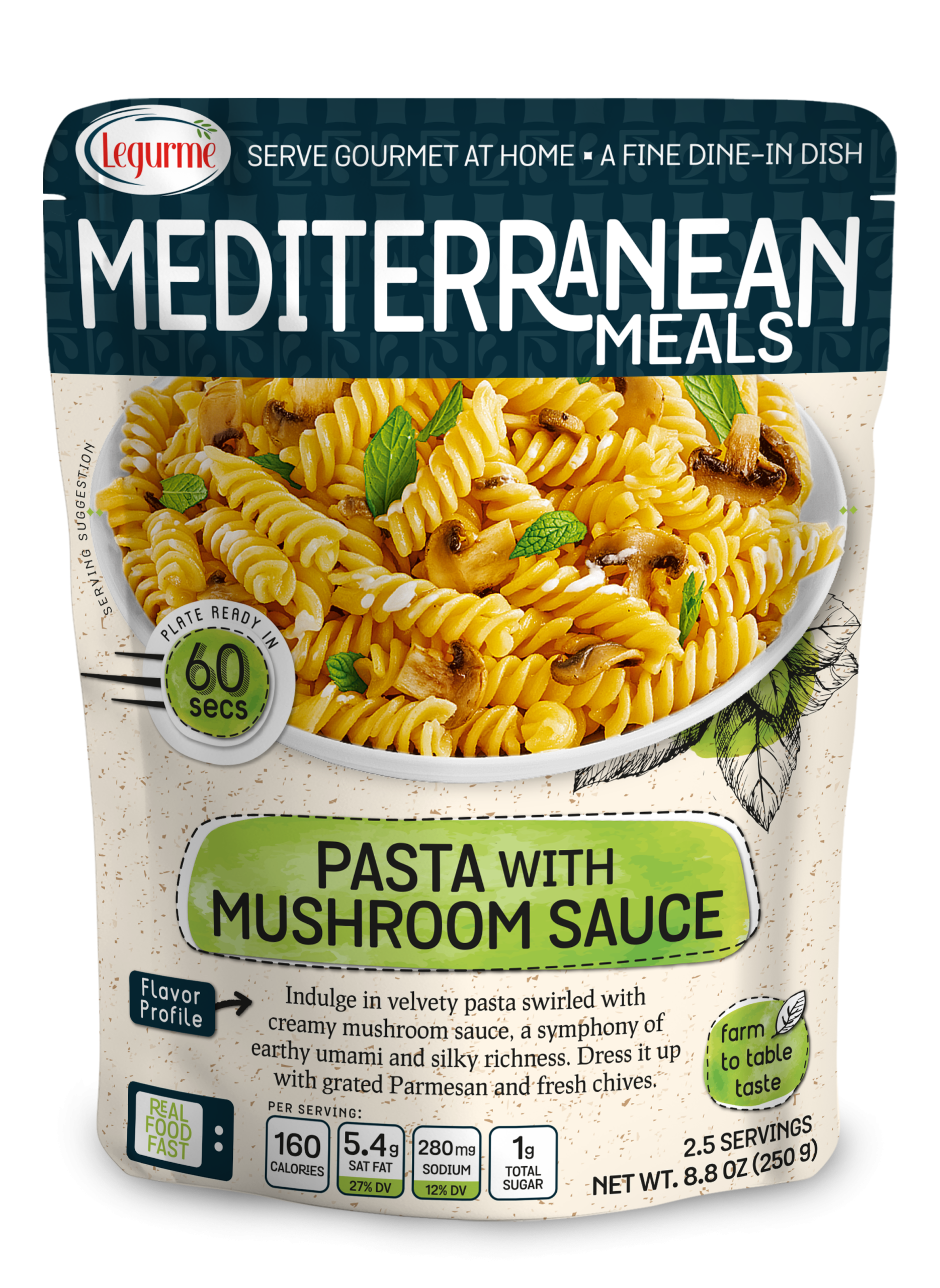 Mediterranean Meals Pasta With Mushroom Sauce 250 g