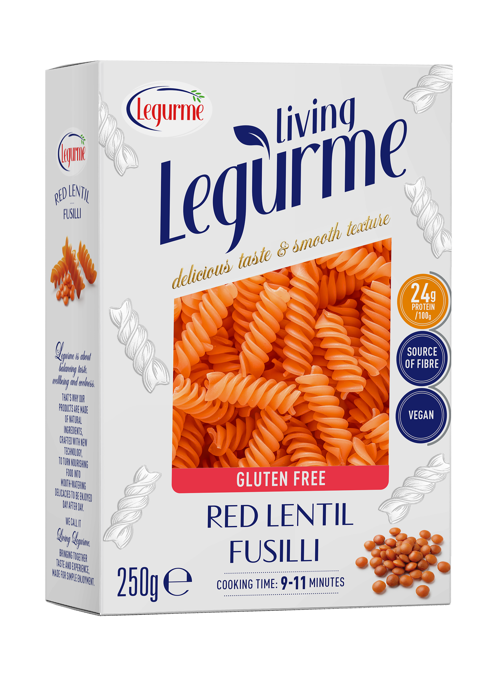 Red Lentil Fusilli 250 g