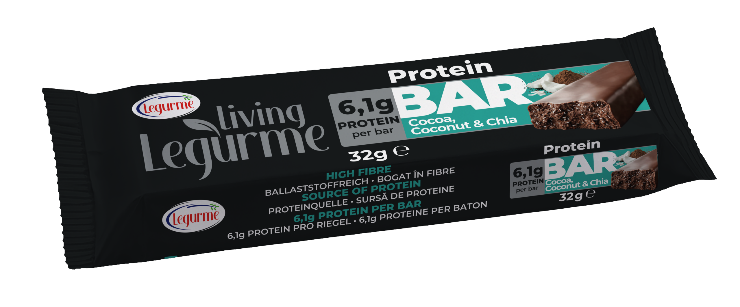 Cocoa, Coconut & Chia Protein Bar 32 g