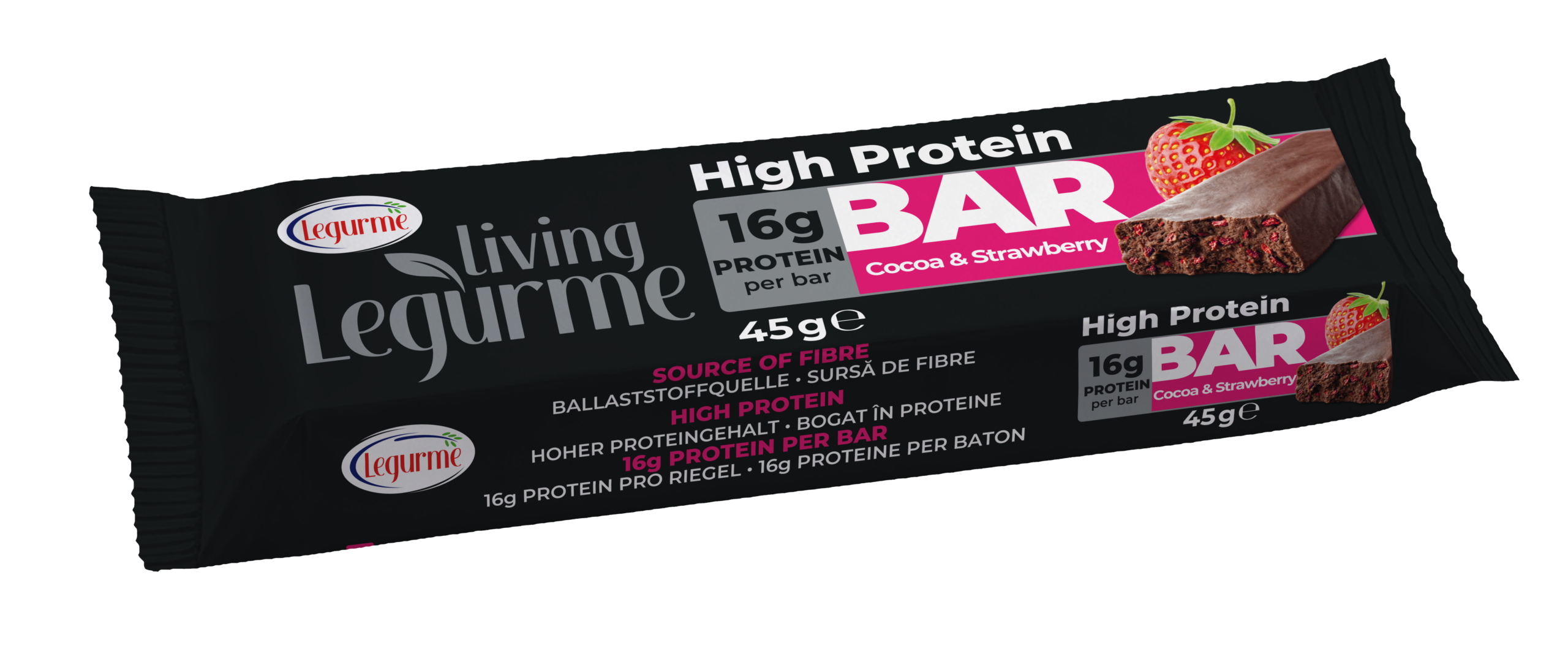 Cocoa & Strawberry High Protein Bar 45 g