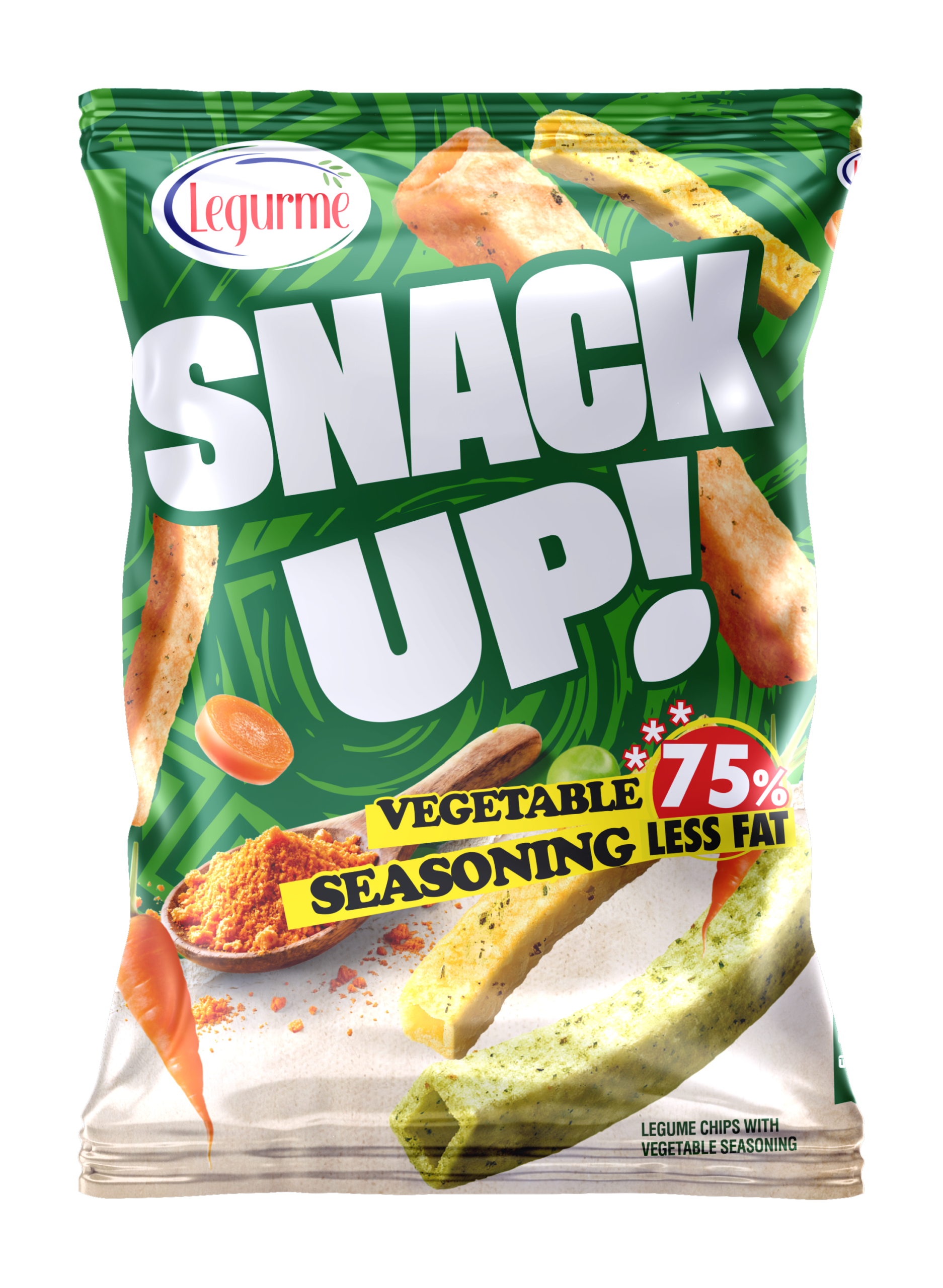 Snack Up Legume Chips With Vegetable Seasoning